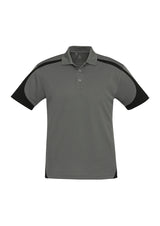 Talon Mens Short Sleeve Polo - Ash/Black