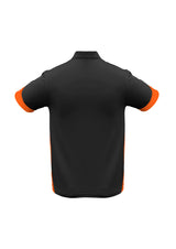 Talon Mens Short Sleeve Polo - Black/Orange