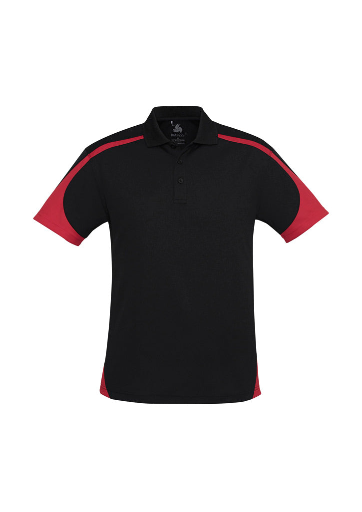 Talon Mens Short Sleeve Polo - Black/Red