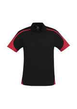 Talon Mens Short Sleeve Polo - Black/Red