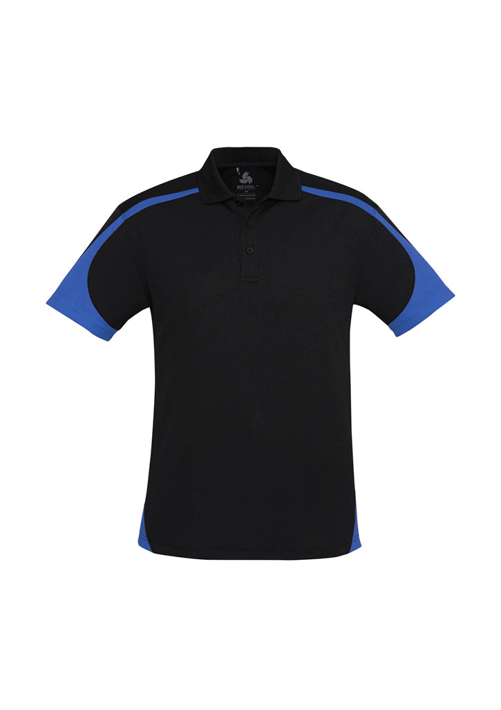 Talon Mens Short Sleeve Polo - Black/Royal