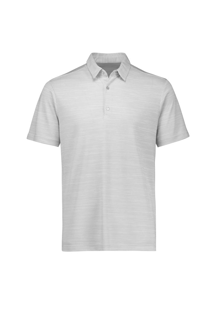 Orbit Mens Short Sleeve Polo - Silver