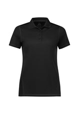 Dart Womens Short Sleeve Polo - Black/Black
