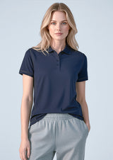 Dart Womens Short Sleeve Polo - Black/Black