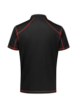 Dart Mens Short Sleeve Polo - Black/Red