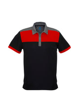 Charger Mens Short Sleeve Polo - Black/Red/Grey