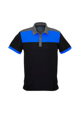 Charger Mens Short Sleeve Polo - Black/Royal/Grey