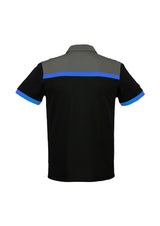 Charger Mens Short Sleeve Polo - Black/Royal/Grey