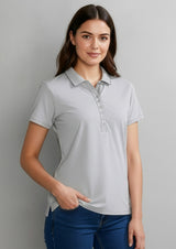 Shadow Womens Short Sleeve Polo - Carbon Blue
