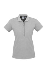 Shadow Womens Short Sleeve Polo - Silver Grey
