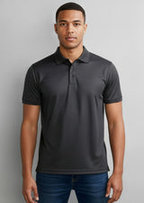 Shadow Mens Short Sleeve Polo - Carbon Blue
