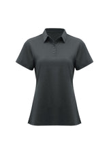 Lotus Womens Short Sleeve Polo - Charcoal
