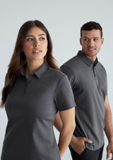 Lotus Womens Short Sleeve Polo - Charcoal