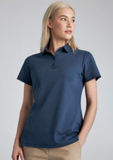 Lotus Womens Short Sleeve Polo - Charcoal