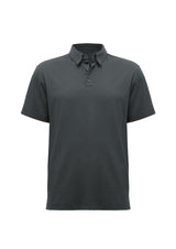 Lotus Mens Short Sleeve Polo - Charcoal
