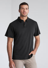 Lotus Mens Short Sleeve Polo - Charcoal