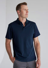 Lotus Mens Short Sleeve Polo - Navy