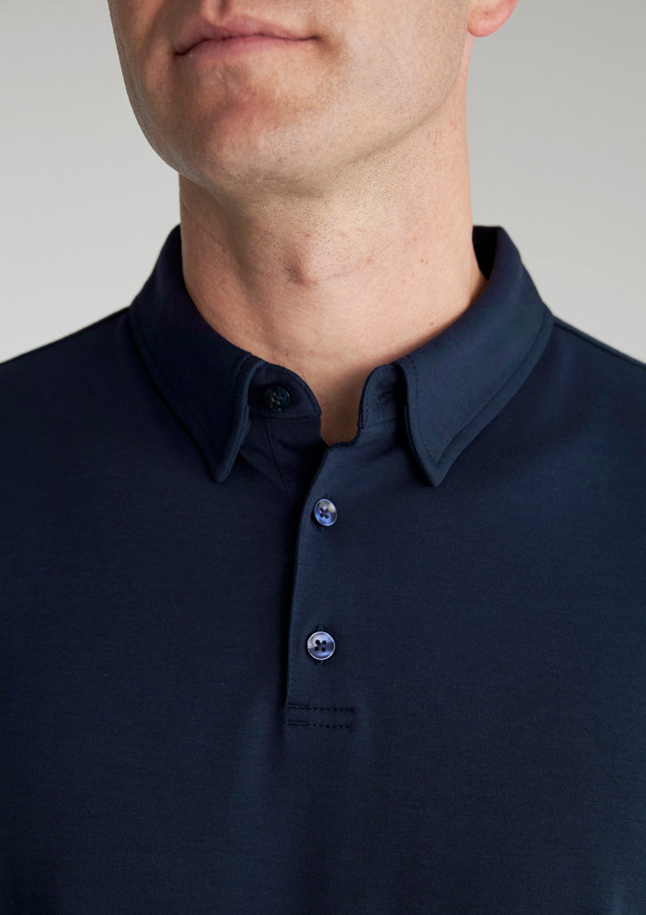 Lotus Mens Short Sleeve Polo - Navy