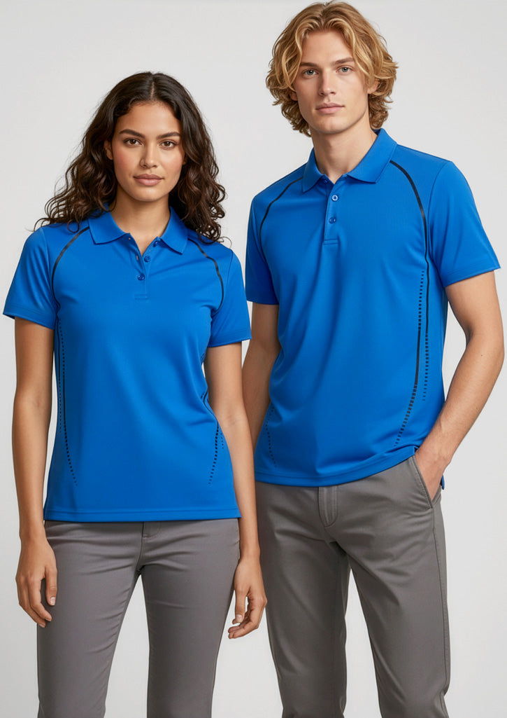 Cyber Womens Short Sleeve Polo - Royal/Silver