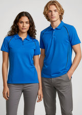 Cyber Womens Short Sleeve Polo - Royal/Silver