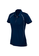 Cyber Womens Short Sleeve Polo - Navy/Silver
