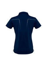 Cyber Womens Short Sleeve Polo - Navy/Silver