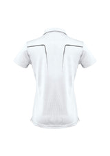 Cyber Womens Short Sleeve Polo - White/Silver