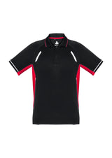 Renegade Kids Short Sleeve Polo - Black/Red/Silver