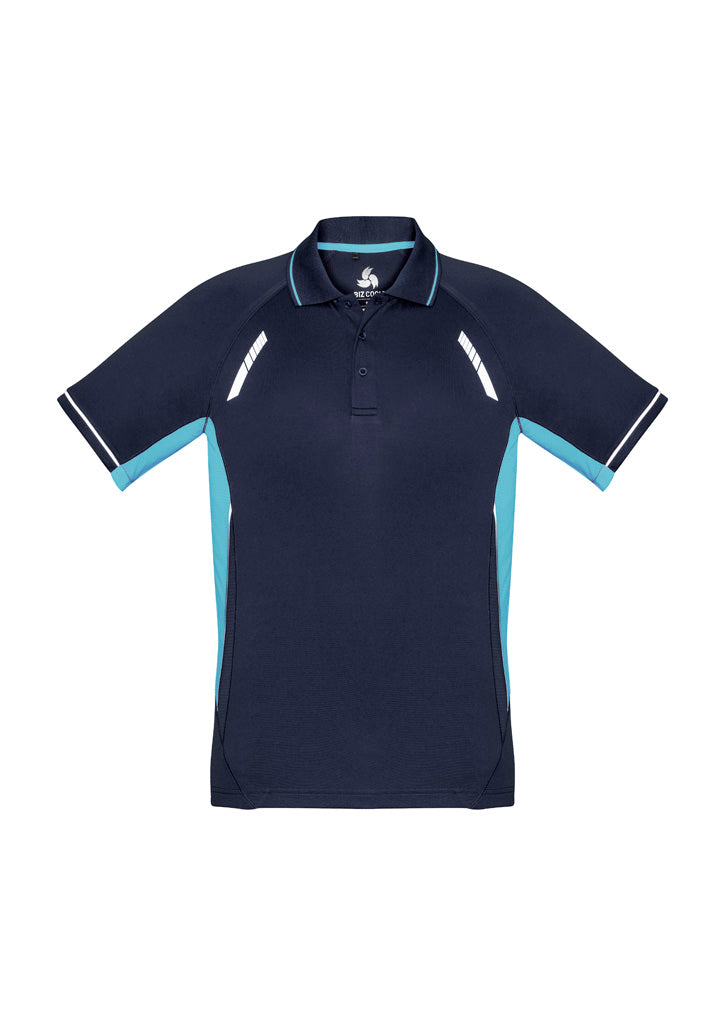 Renegade Mens Short Sleeve Polo - Navy/Sky/Silver