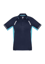 Renegade Mens Short Sleeve Polo - Navy/Sky/Silver