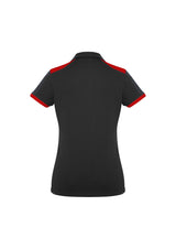 Rival Womens Short Sleeve Polo - Black/Red