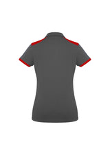 Rival Womens Short Sleeve Polo - Grey/Red