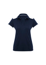 Rival Womens Short Sleeve Polo - Navy/White