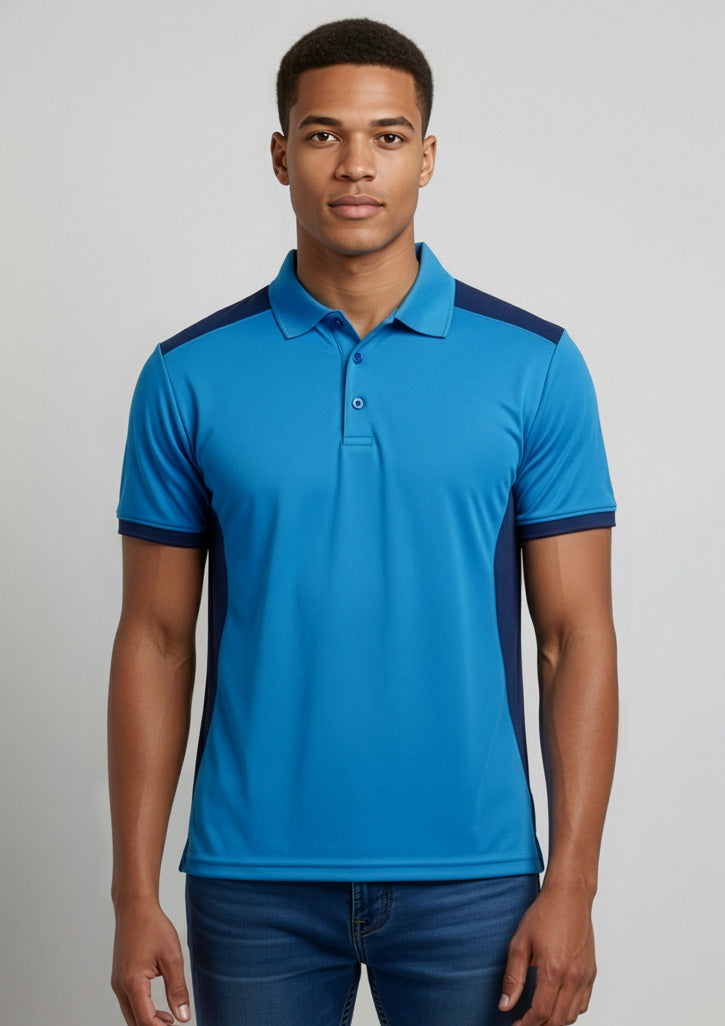 Rival Mens Short Sleeve Polo - Navy/White