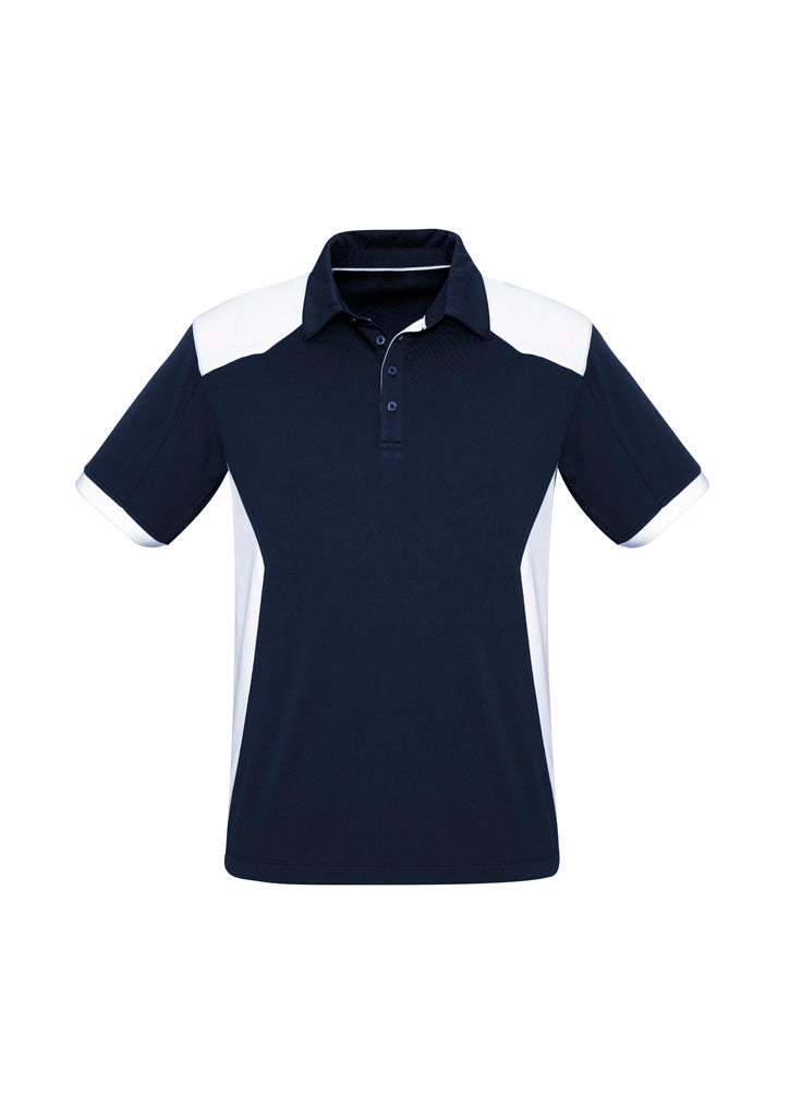 Rival Mens Short Sleeve Polo - Navy/White