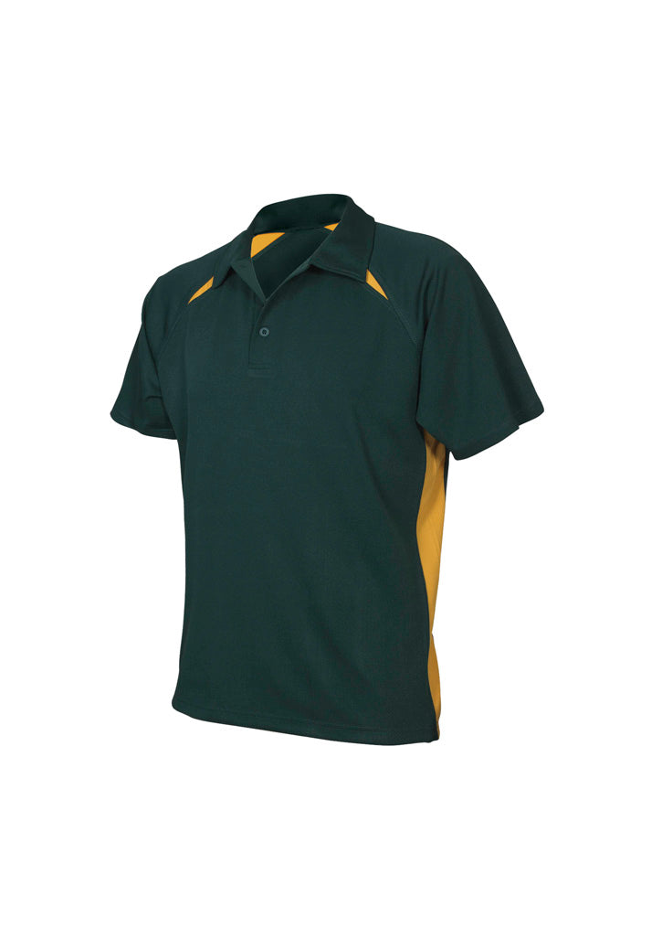 Splice Kids Short Sleeve Polo - Forest/Gold