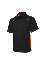 Splice Mens Short Sleeve Polo - Black/Orange