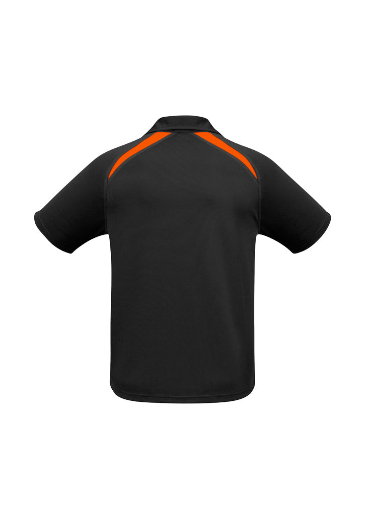 Splice Mens Short Sleeve Polo - Black/Orange
