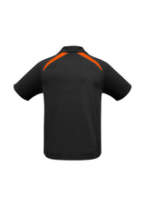 Splice Mens Short Sleeve Polo - Black/Orange