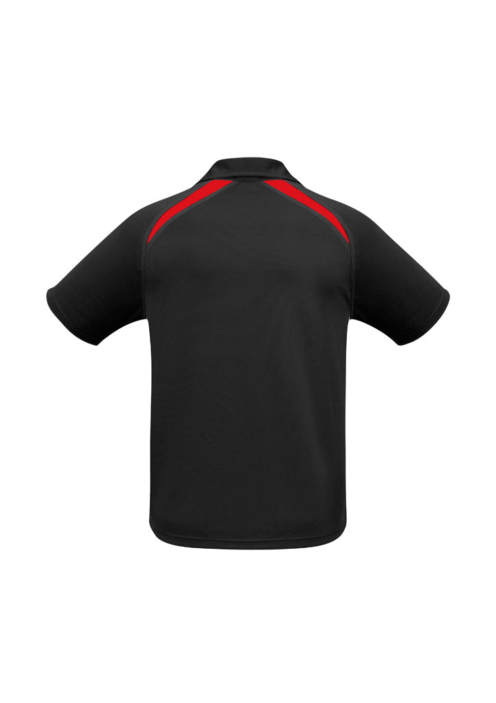 Splice Mens Short Sleeve Polo - Black/Red