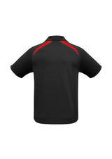 Splice Mens Short Sleeve Polo - Black/Red