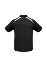 Splice Mens Short Sleeve Polo - Black/White
