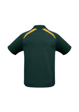 Splice Mens Short Sleeve Polo - Forest/Gold