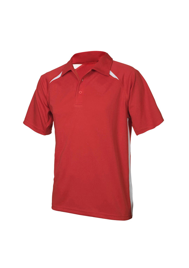 Splice Mens Short Sleeve Polo - Red/White