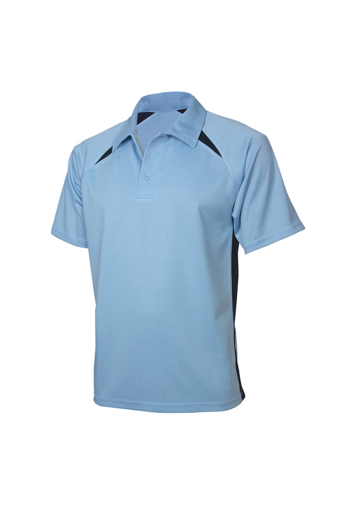 Splice Mens Short Sleeve Polo - Spring Blue/Navy