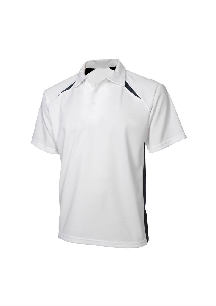 Splice Mens Short Sleeve Polo - White/Navy