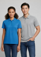 Aero Womens Short Sleeve Polo - Silver