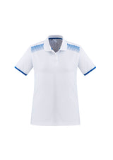 Galaxy Womens Short Sleeve Polo - White/Royal