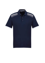 Galaxy Mens Short Sleeve Polo - Navy/White