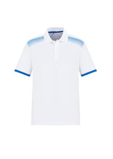 Galaxy Mens Short Sleeve Polo - White/Royal